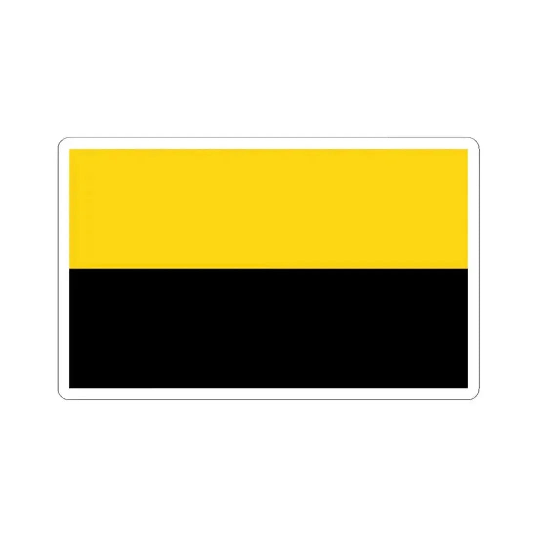 Flag of Saxony Anhalt Germany - STICKER Vinyl Kiss-Cut Decal 4 Inch White - The Sticker Space