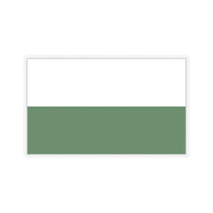 Flag of Saxony Germany - STICKER Vinyl Kiss-Cut Decal 3 Inch Transparent - The Sticker Space