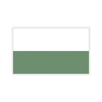 Flag of Saxony Germany - STICKER Vinyl Kiss-Cut Decal 6 Inch Transparent - The Sticker Space