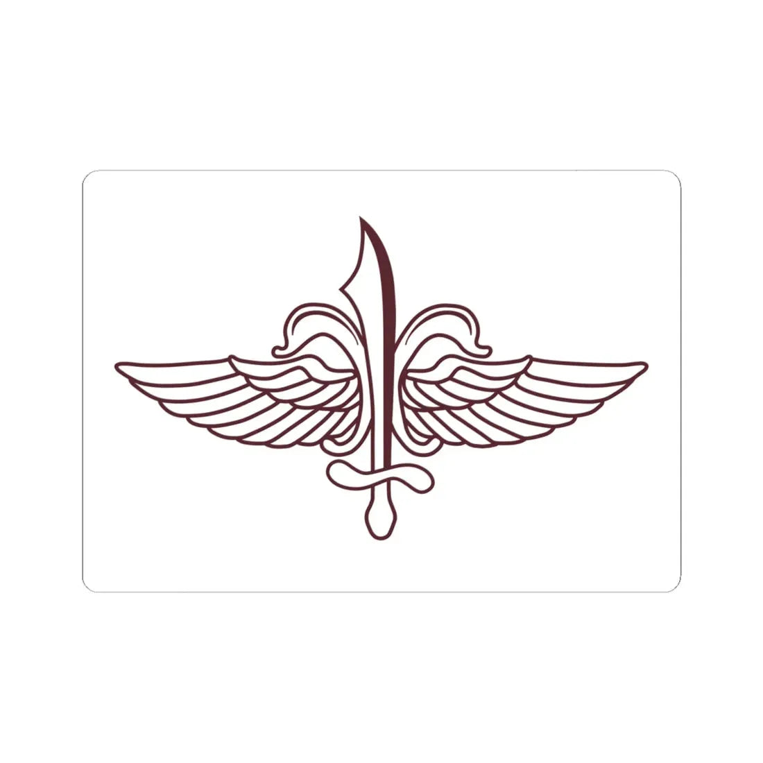 Flag of Sayeret Matkal (Israel) STICKER Vinyl Kiss-Cut Decal 6 Inch White - The Sticker Space