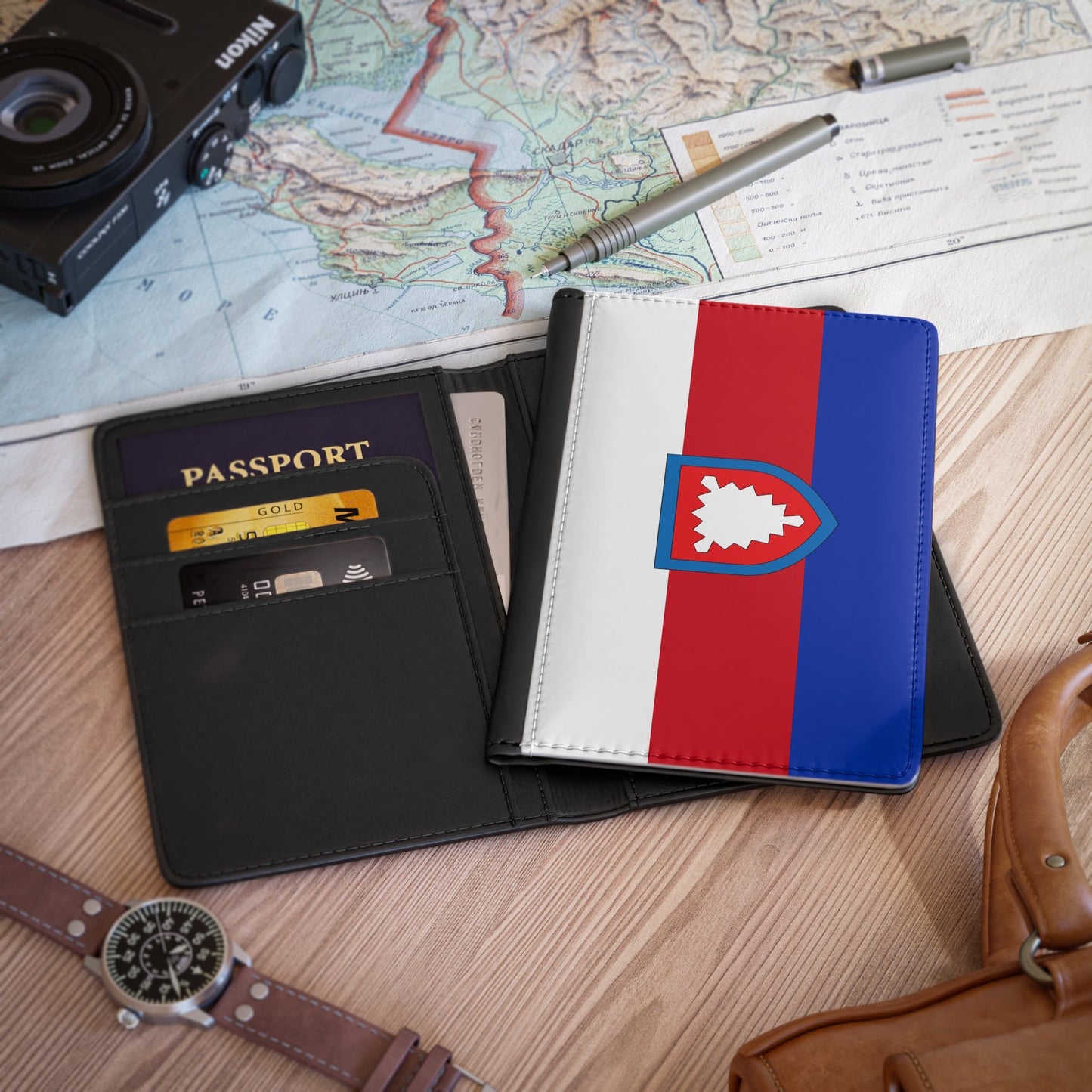 Flag of Schaumburg Germany - Passport Holder