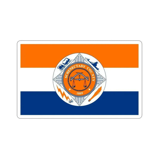Flag of Schenectady County New York STICKER Vinyl Die-Cut Decal 6 Inch - The Sticker Space