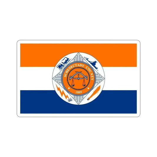 Flag of Schenectady County New York STICKER Vinyl Die-Cut Decal 6 Inch - The Sticker Space