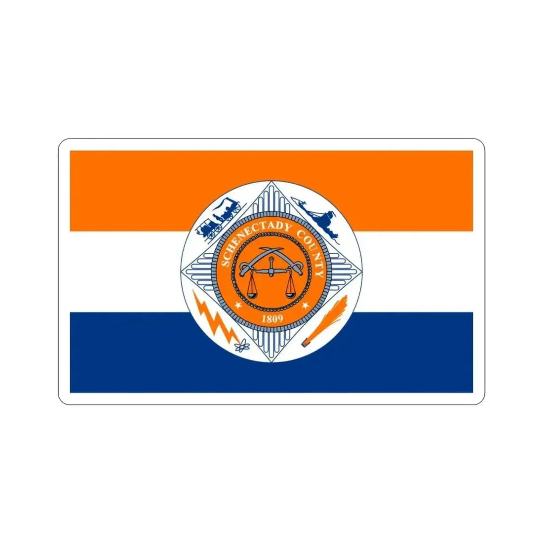 Flag of Schenectady County New York STICKER Vinyl Die-Cut Decal - The Sticker Space