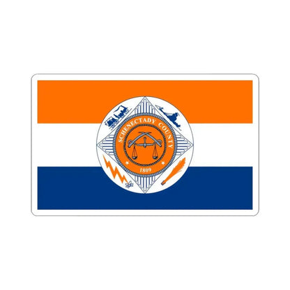 Flag of Schenectady County New York (United States) STICKER Vinyl Kiss-Cut Decal 3 Inch White - The Sticker Space