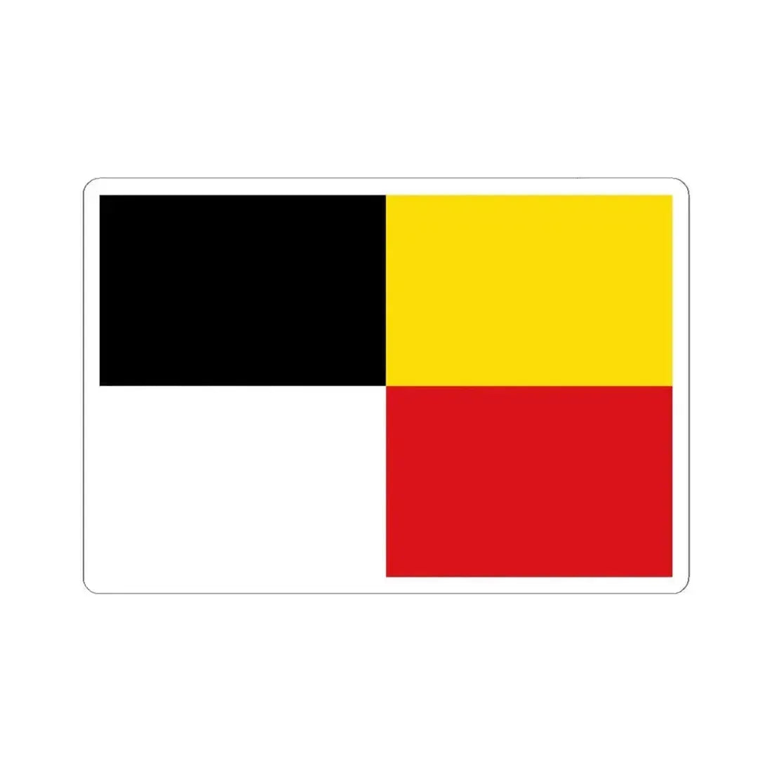 Flag of Schilde (Belgium) STICKER Vinyl Kiss-Cut Decal 6 Inch White - The Sticker Space