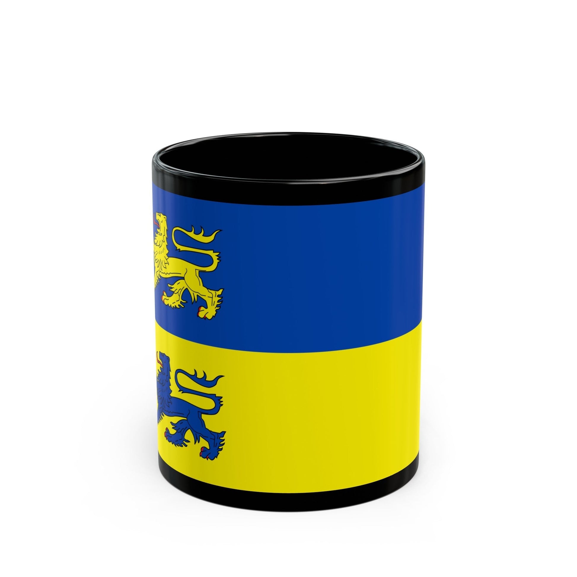 Flag of Schleswig Flensburg Germany - Black Coffee Mug-11oz-The Sticker Space