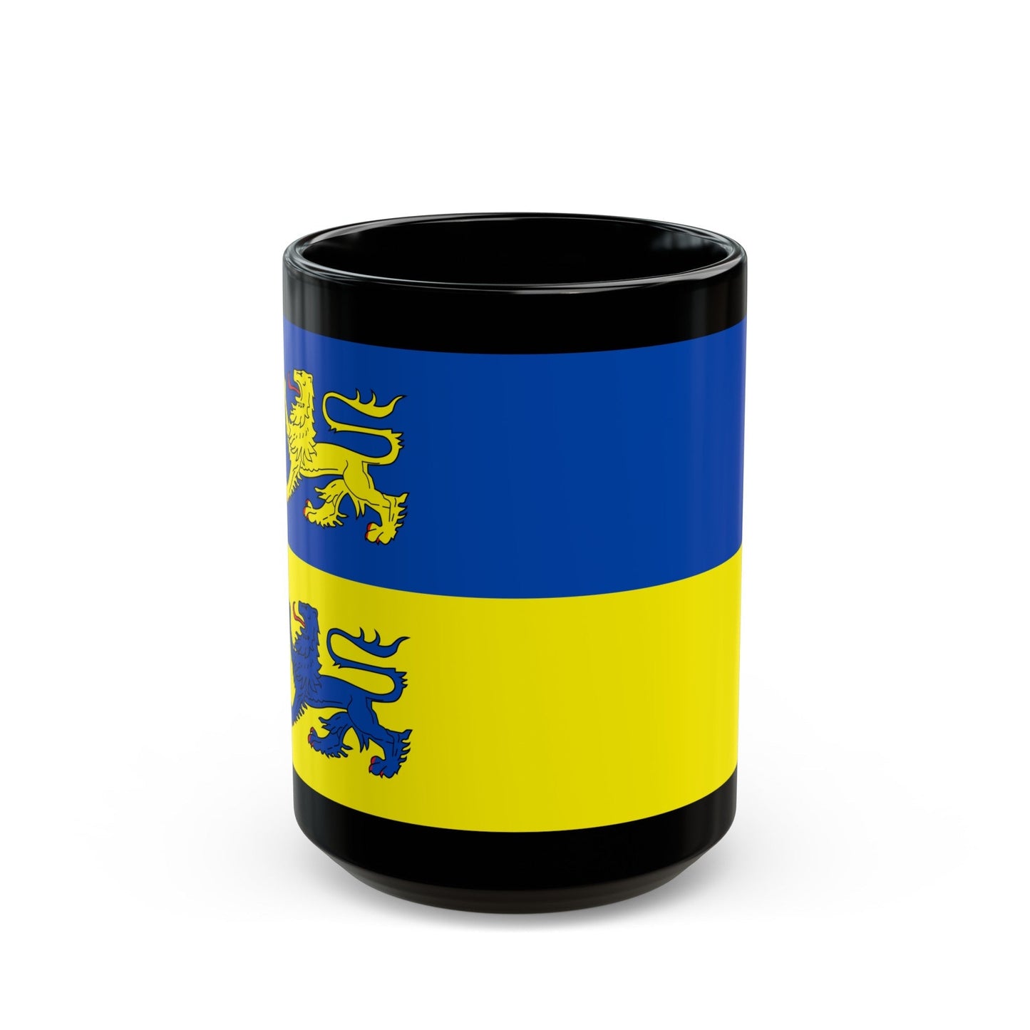 Flag of Schleswig Flensburg Germany - Black Coffee Mug-15oz-The Sticker Space