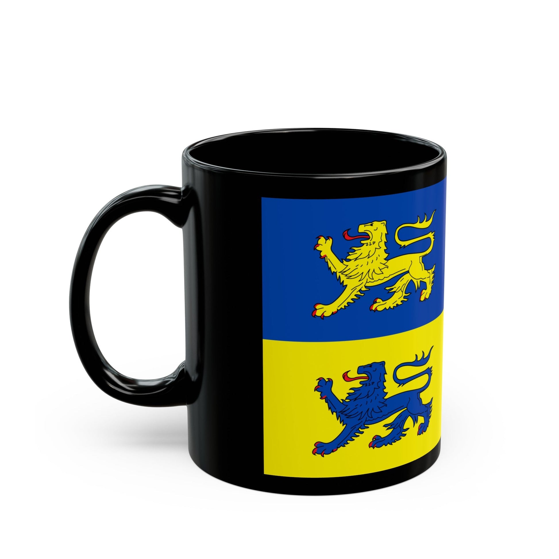 Flag of Schleswig Flensburg Germany - Black Coffee Mug-The Sticker Space