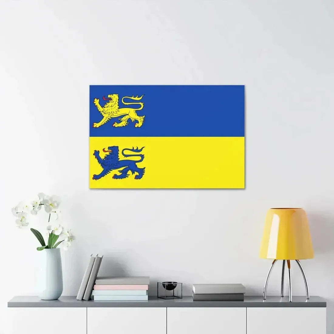 Flag of Schleswig Flensburg Germany - Canvas Wall Art - The Sticker Space