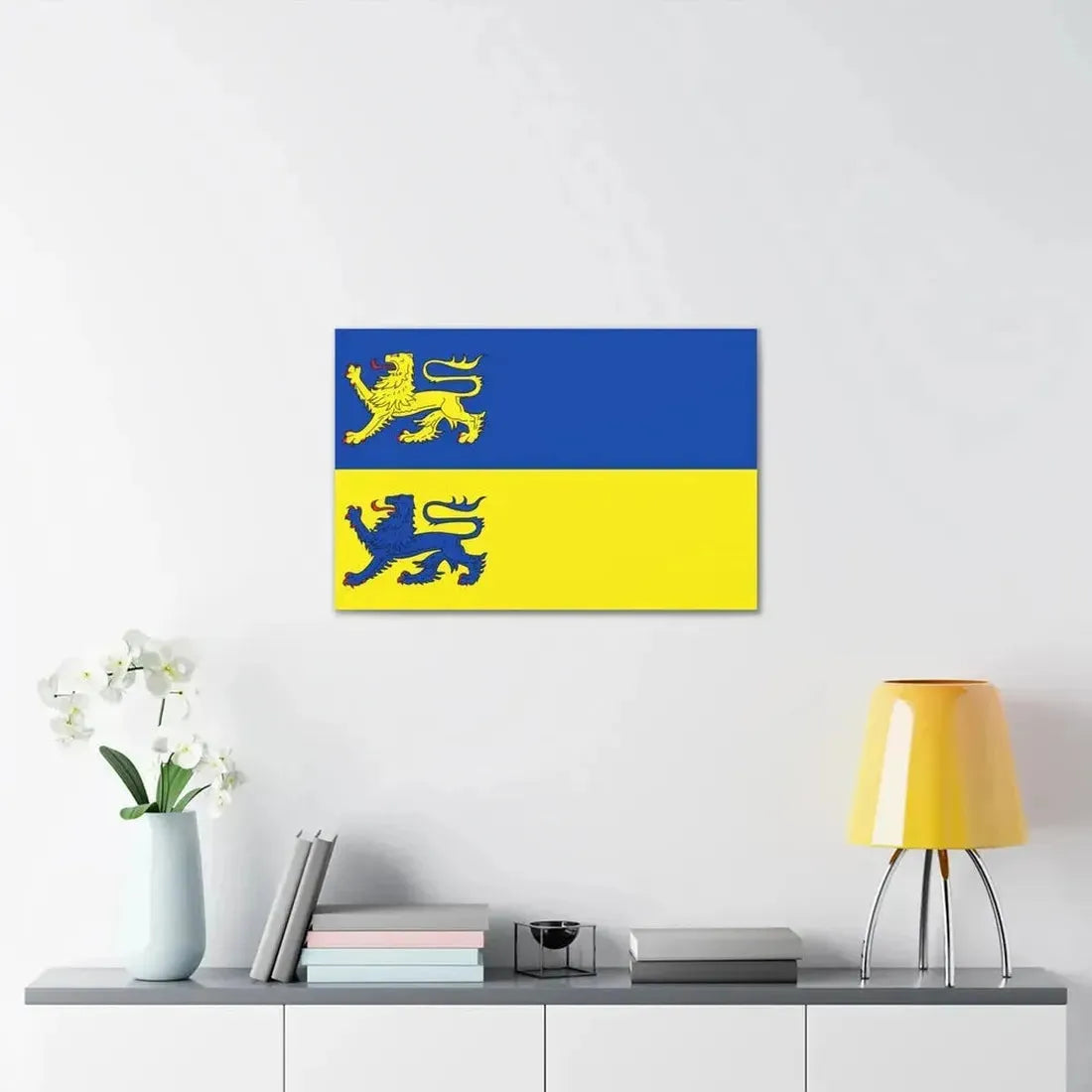 Flag of Schleswig Flensburg Germany - Canvas Wall Art - The Sticker Space