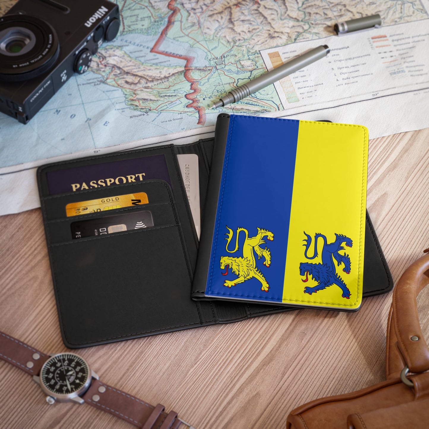 Flag of Schleswig Flensburg Germany - Passport Holder