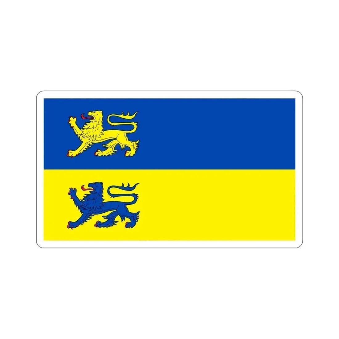 Flag of Schleswig Flensburg Germany STICKER Vinyl Die-Cut Decal 4 Inch - The Sticker Space
