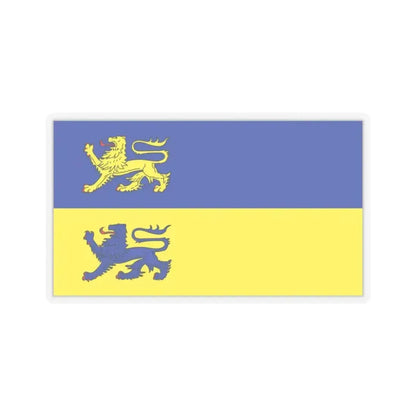 Flag of Schleswig Flensburg Germany - STICKER Vinyl Kiss-Cut Decal 2 Inch Transparent - The Sticker Space