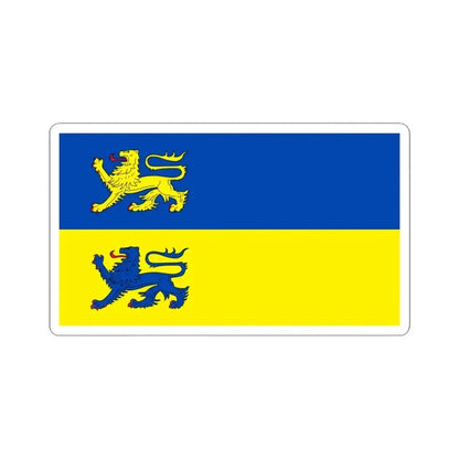 Flag of Schleswig Flensburg Germany - STICKER Vinyl Kiss-Cut Decal 6 Inch White - The Sticker Space