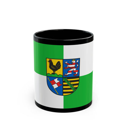 Flag of Schmalkalden Meiningen Germany - Black Coffee Mug-11oz-The Sticker Space