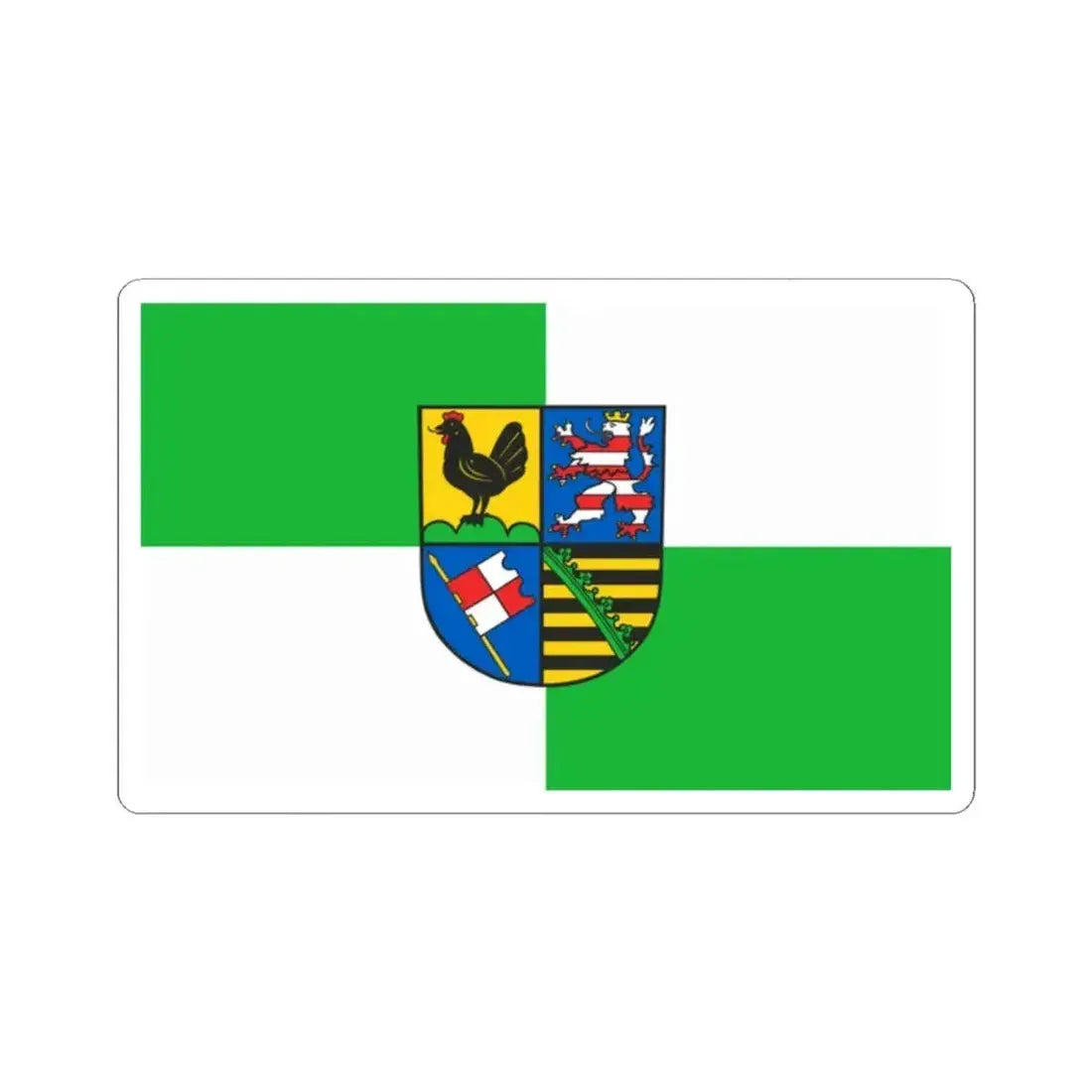 Flag of Schmalkalden Meiningen Germany - STICKER Vinyl Kiss-Cut Decal 2 Inch White - The Sticker Space
