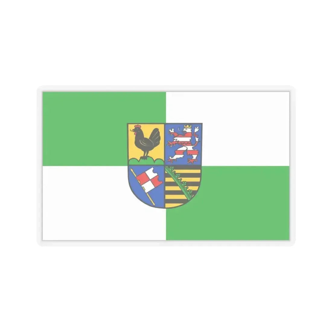 Flag of Schmalkalden Meiningen Germany - STICKER Vinyl Kiss-Cut Decal 3 Inch Transparent - The Sticker Space