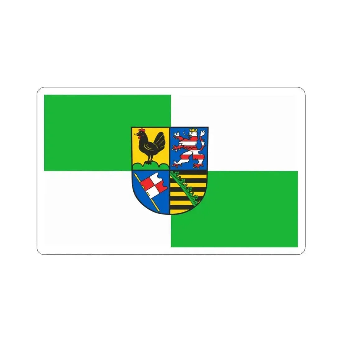 Flag of Schmalkalden Meiningen Germany - STICKER Vinyl Kiss-Cut Decal 3 Inch White - The Sticker Space