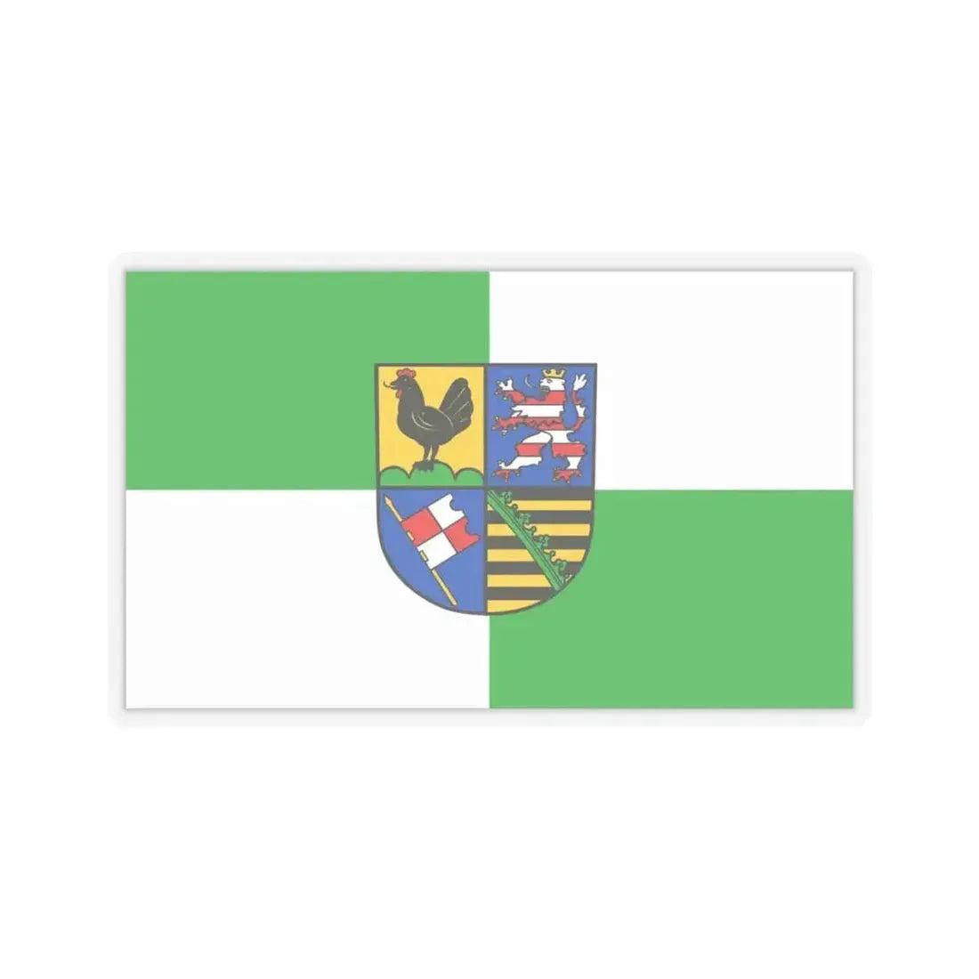Flag of Schmalkalden Meiningen Germany - STICKER Vinyl Kiss-Cut Decal 4 Inch Transparent - The Sticker Space