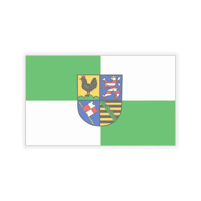 Flag of Schmalkalden Meiningen Germany - STICKER Vinyl Kiss-Cut Decal 4 Inch Transparent - The Sticker Space