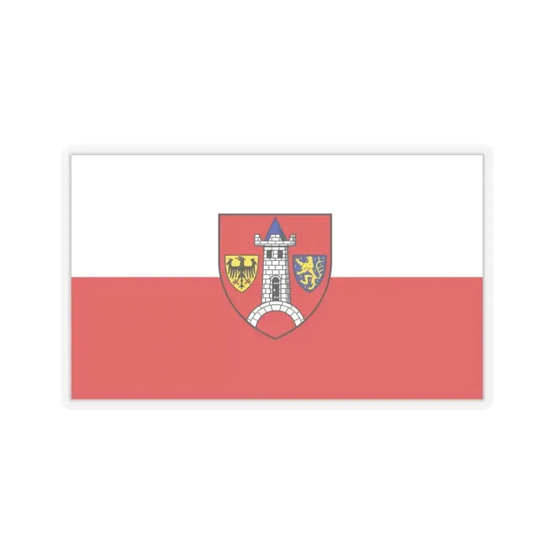 Flag of Schwabach Germany - STICKER Vinyl Kiss-Cut Decal 4 Inch Transparent - The Sticker Space