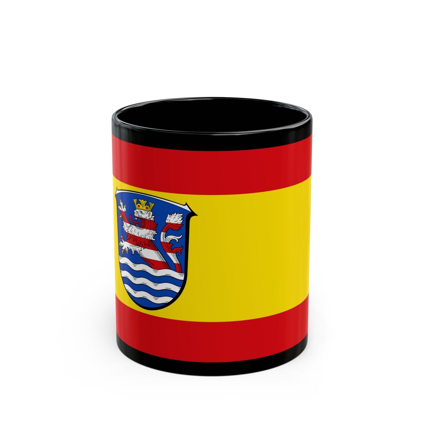 Flag of Schwalm Eder Kreis Germany - Black Coffee Mug-11oz-The Sticker Space