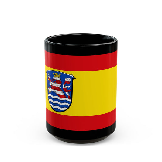 Flag of Schwalm Eder Kreis Germany - Black Coffee Mug-15oz-The Sticker Space