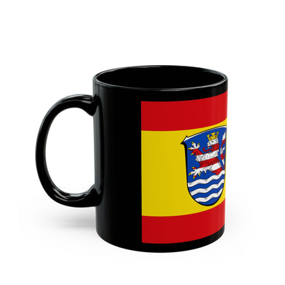 Flag of Schwalm Eder Kreis Germany - Black Coffee Mug-The Sticker Space