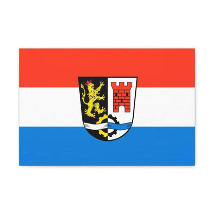 Flag of Schwandorf Germany - Canvas Wall Art 18″ x 12″ 1.25" - The Sticker Space