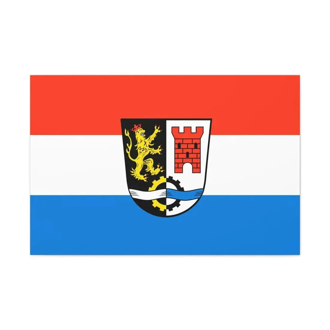Flag of Schwandorf Germany - Canvas Wall Art 36" x 24" 1.25" - The Sticker Space