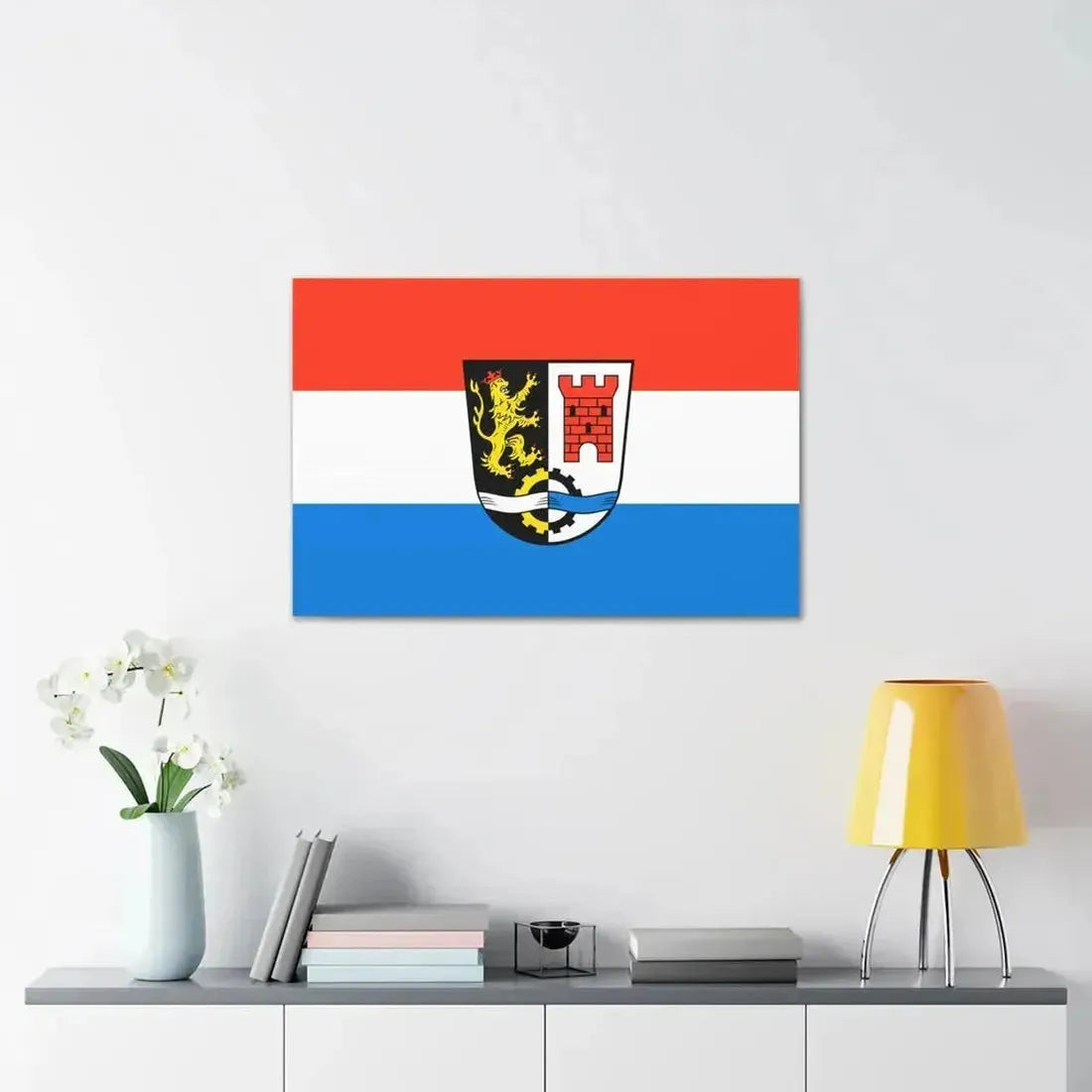 Flag of Schwandorf Germany - Canvas Wall Art - The Sticker Space