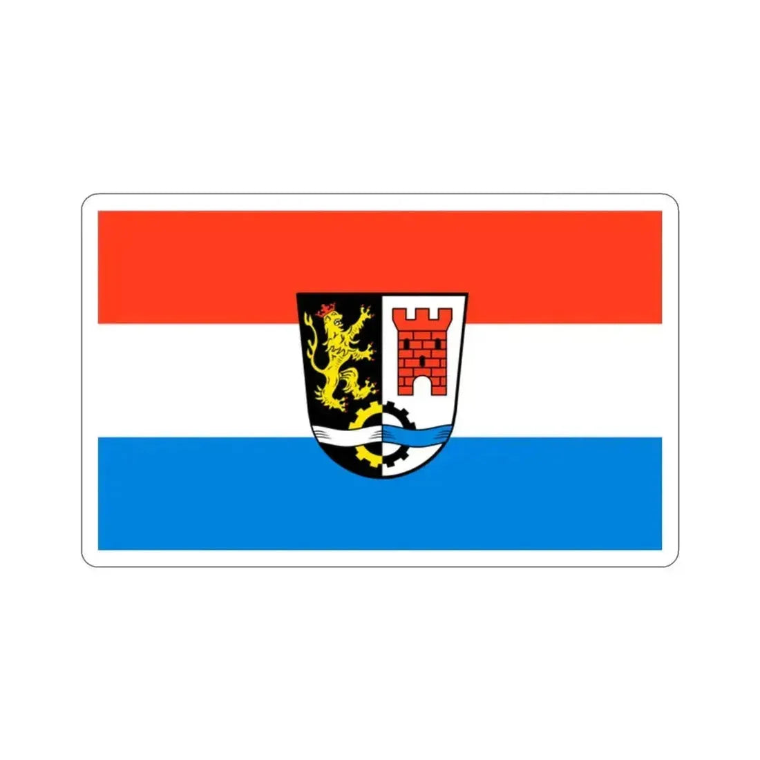 Flag of Schwandorf Germany STICKER Vinyl Die-Cut Decal 2 Inch - The Sticker Space