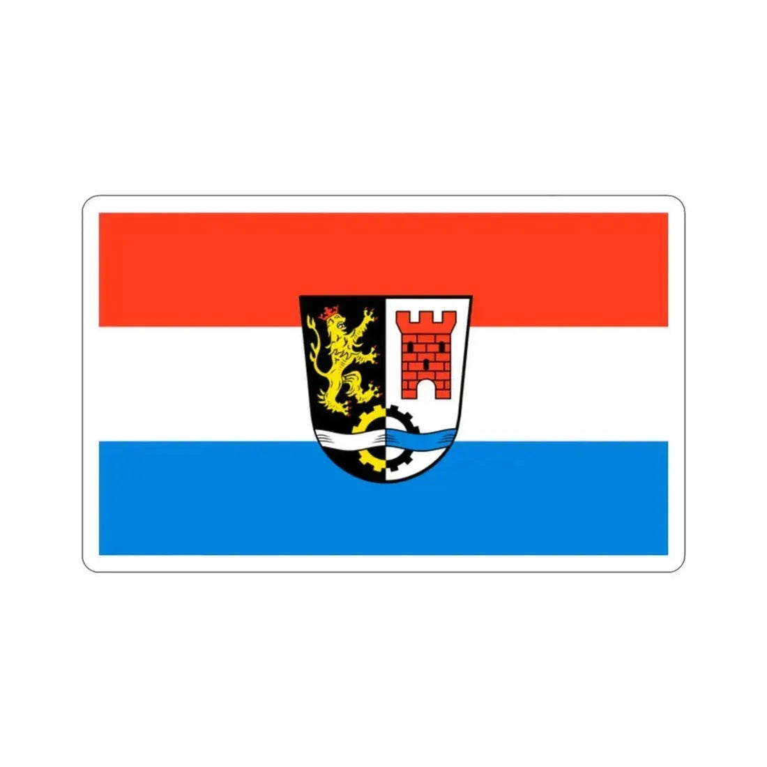 Flag of Schwandorf Germany STICKER Vinyl Die-Cut Decal 2 Inch - The Sticker Space