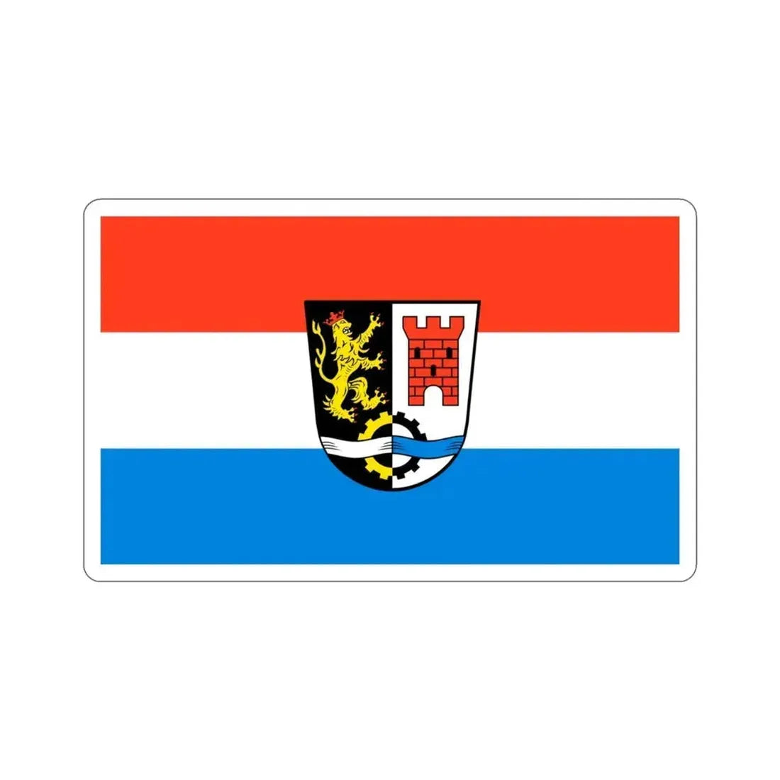 Flag of Schwandorf Germany STICKER Vinyl Die-Cut Decal 3 Inch - The Sticker Space