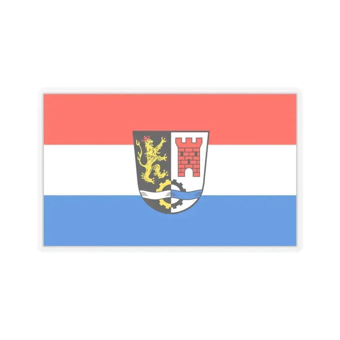 Flag of Schwandorf Germany - STICKER Vinyl Kiss-Cut Decal 3 Inch Transparent - The Sticker Space