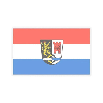 Flag of Schwandorf Germany - STICKER Vinyl Kiss-Cut Decal 3 Inch Transparent - The Sticker Space