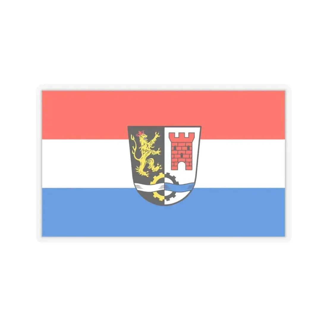 Flag of Schwandorf Germany - STICKER Vinyl Kiss-Cut Decal 4 Inch Transparent - The Sticker Space