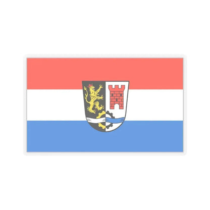Flag of Schwandorf Germany - STICKER Vinyl Kiss-Cut Decal 6 Inch Transparent - The Sticker Space