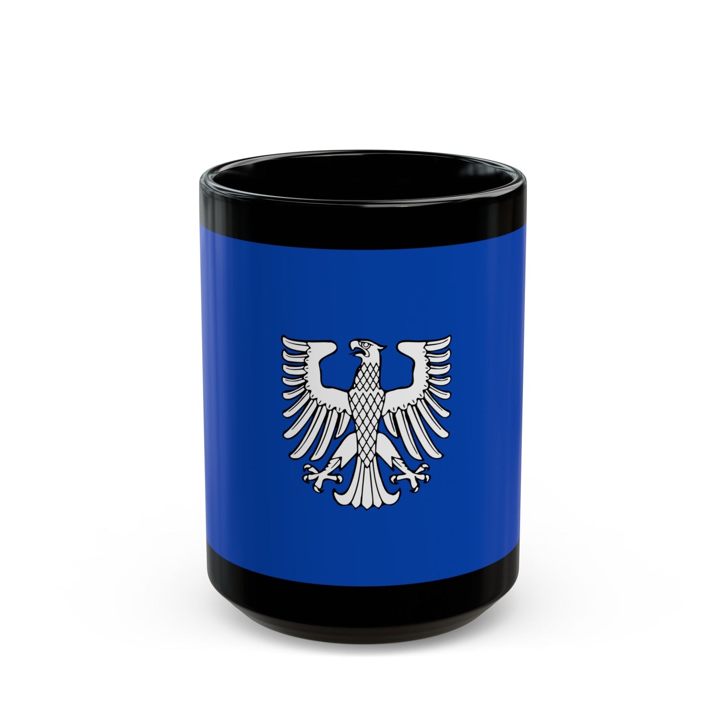 Flag of Schweinfurt 2 Germany - Black Coffee Mug-15oz-The Sticker Space