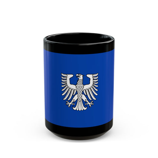 Flag of Schweinfurt 2 Germany - Black Coffee Mug-15oz-The Sticker Space