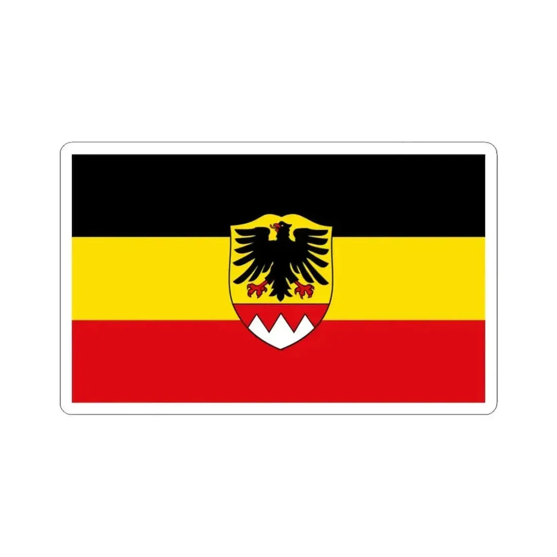 Flag of Schweinfurt Germany - STICKER Vinyl Kiss-Cut Decal 3 Inch White - The Sticker Space
