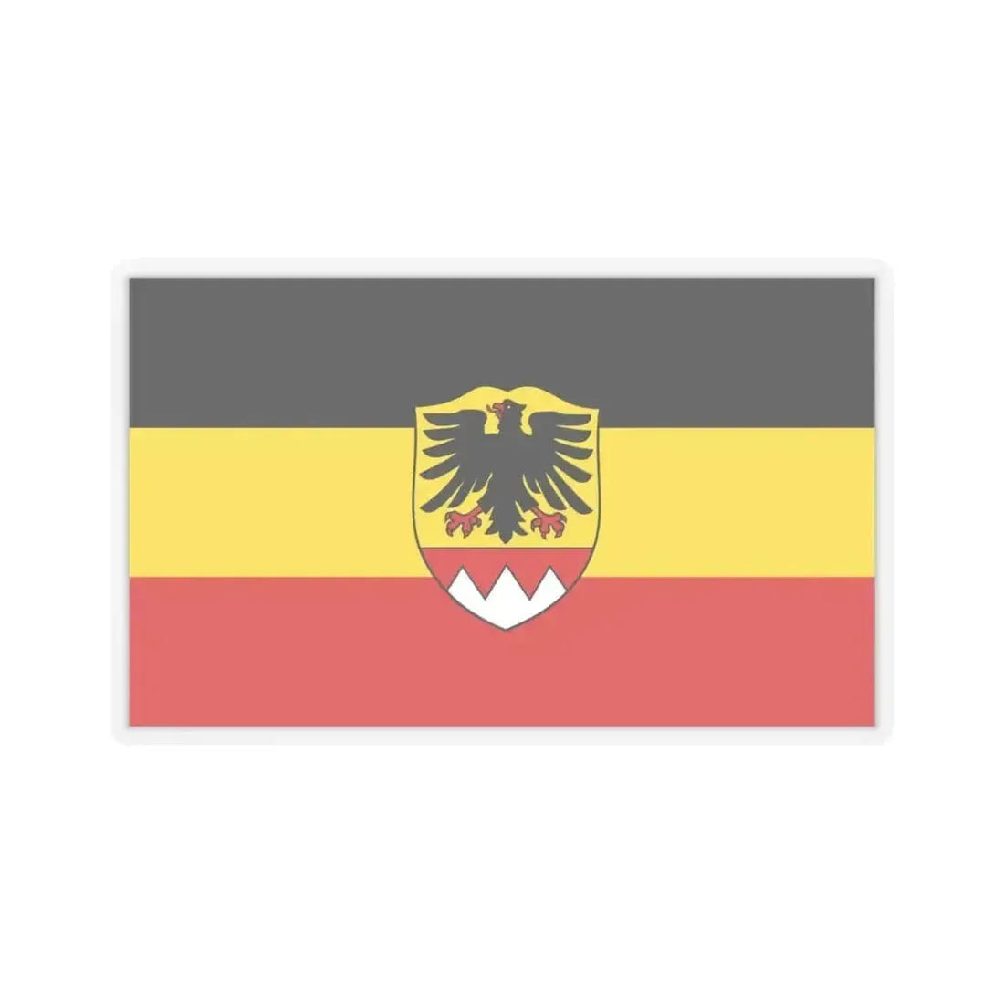 Flag of Schweinfurt Germany - STICKER Vinyl Kiss-Cut Decal 4 Inch Transparent - The Sticker Space