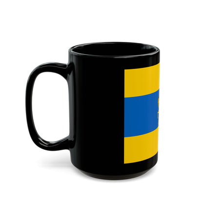 Flag of Schwerin Germany - Black Coffee Mug-The Sticker Space