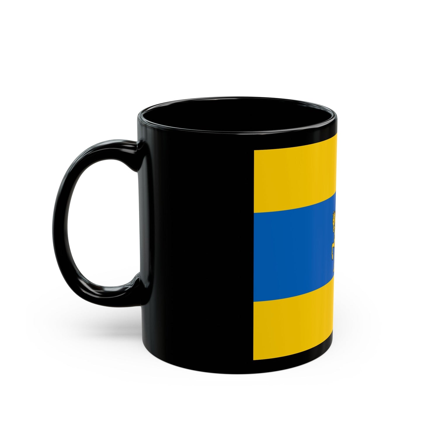 Flag of Schwerin Germany - Black Coffee Mug-The Sticker Space