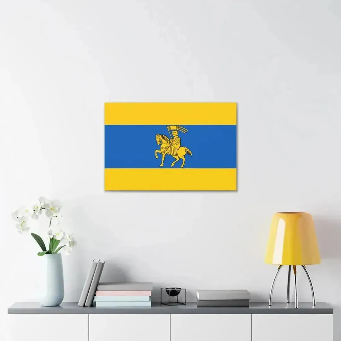 Flag of Schwerin Germany - Canvas Wall Art - The Sticker Space