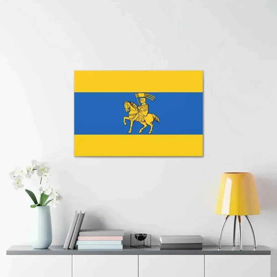 Flag of Schwerin Germany - Canvas Wall Art - The Sticker Space