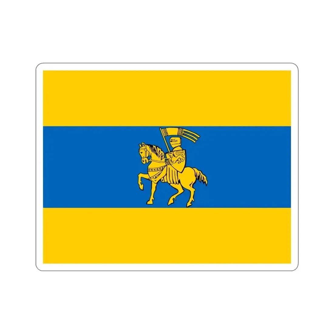Flag of Schwerin Germany STICKER Vinyl Die-Cut Decal 4 Inch - The Sticker Space