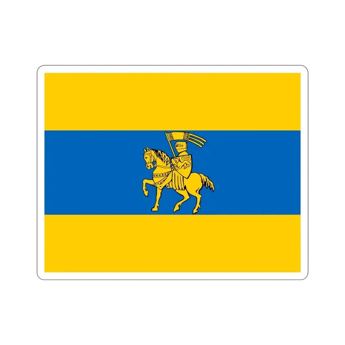 Flag of Schwerin Germany STICKER Vinyl Die-Cut Decal 5 Inch - The Sticker Space