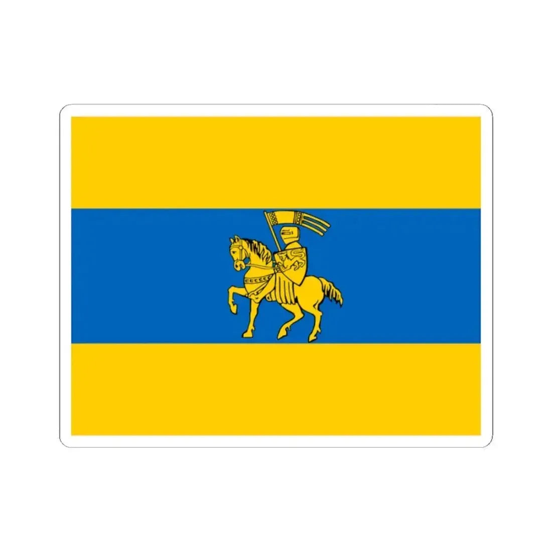 Flag of Schwerin Germany - STICKER Vinyl Kiss-Cut Decal 2 Inch White - The Sticker Space